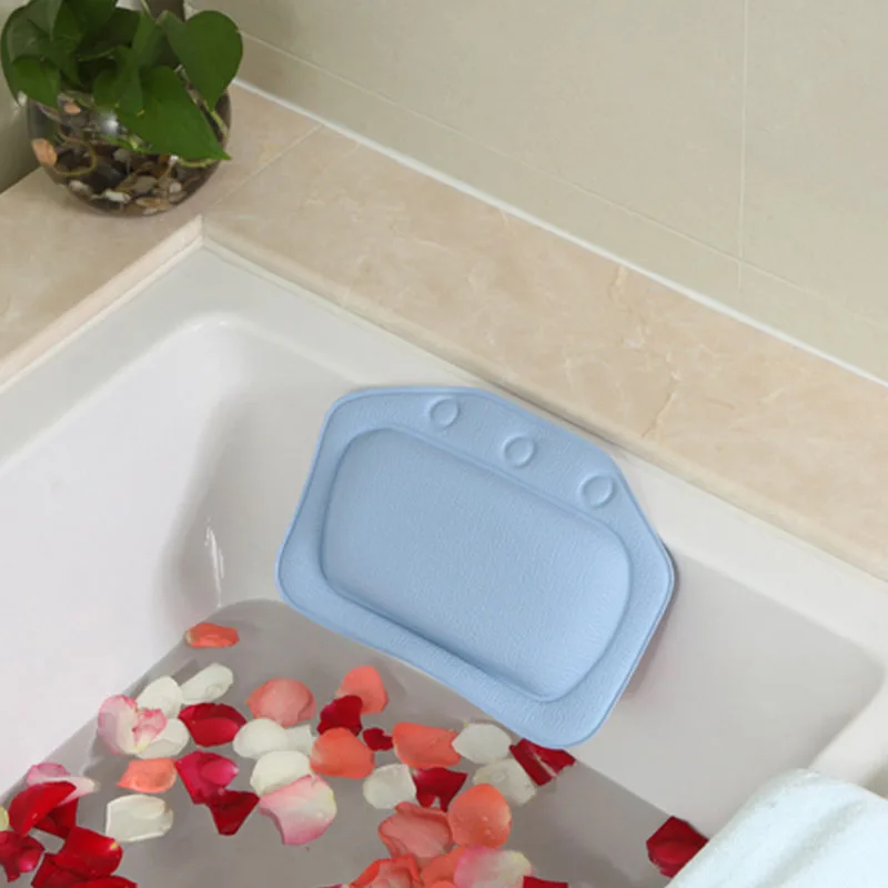 Ванная комната ПВХ принадлежности для ванной удобный подголовник Водонепроницаемая Подушка практичная подушка для ванной - Цвет: dark blue