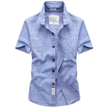 

4XL Large Size Spring Men Short Sleeve Shirt Male Outdoor Hiking Trekking Fishing Travel Cotton Top Breathable Quick Dry Clothes