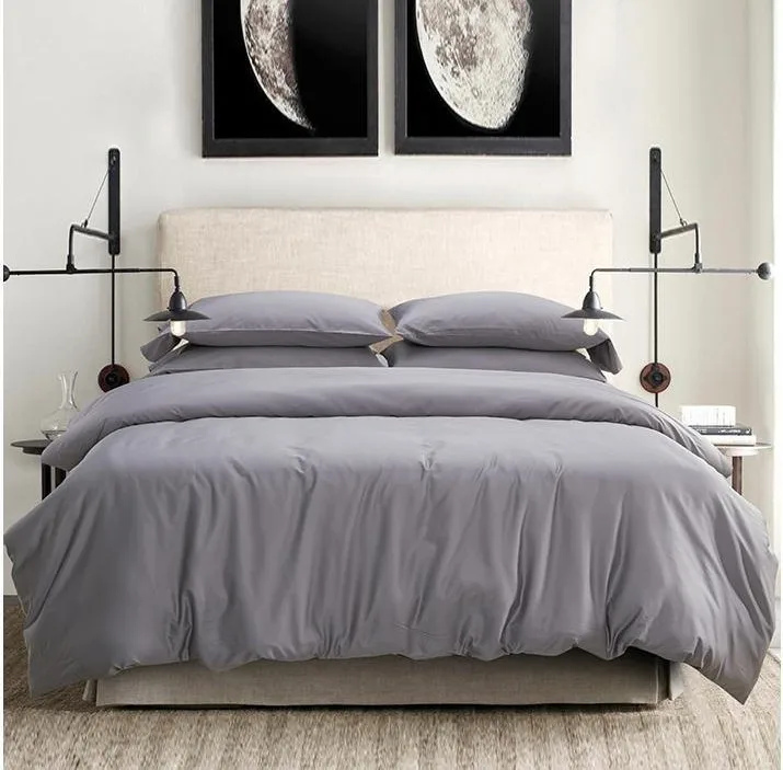 Light Grey Gray 100 Egyptian Cotton Bedding Set King Queen Size Sheet Quilt Duvet Cover Bed Designer Bedspread Luxury 4pcs 2015 King Queen Size Cotton Bedding Setbedding Set King Aliexpress