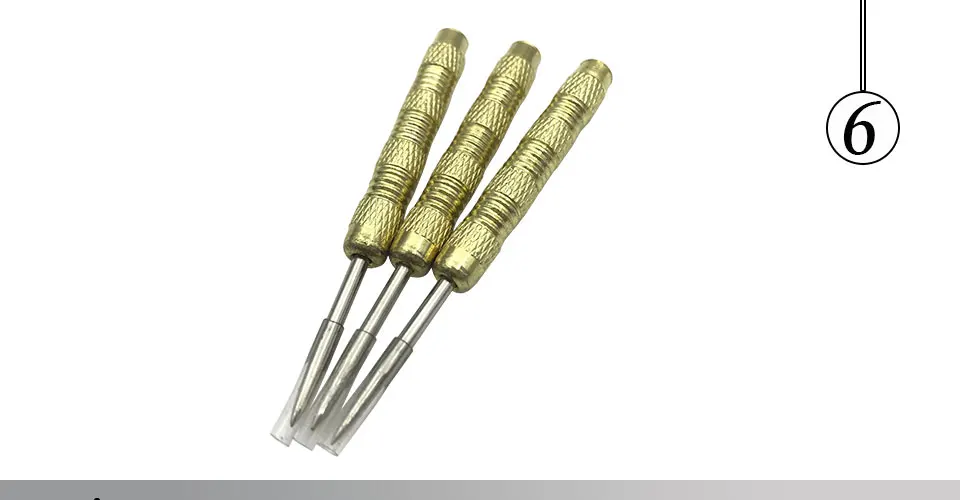 Easytoday 9Pcsset High Quality Darts Barrel Iron Plated Copper Professional Darts Accessories Darts Steel Tip Set (6)