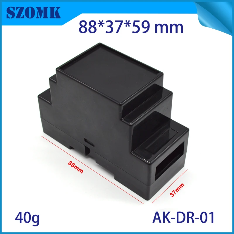 szomk electronics plastic enclosure for pcb junction box din rail enclosure control box szomk outlet boxes instrument enclosure box project box plastic housing (6)