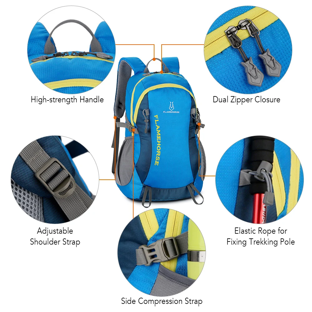 30л водонепроницаемый легкий походный рюкзак для спорта на открытом воздухе, кемпинга, альпинизма, велоспорта, путешествий, рюкзак, сумка для мужчин и женщин