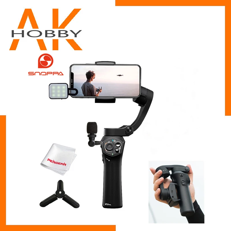 

Snoppa Atom Handheld Gimbal Stabilizer 3-Axis Foldable Pocket-Sized for iPhone Smartphone GoPro & Wireless Charging PK Smooth 4