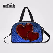 Dispalang дамская сумка-тоут для путешествий на выходные, дорожная сумка для багажа, сумка на плечо с принтом сердца, женские дорожные сумки