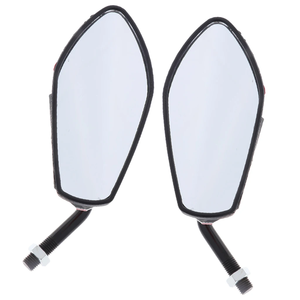 

MagiDeal 1 Pair Universal Motorcycle ATV 10mm Rear View Side Mirror Electrombile Scooter E-Bike Rearview Back Mirrors Black