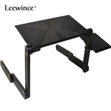 Leewince компьютерные столы Портативный Регулируемый складной ноутбук Lap PC складной стол вентилируемый стенд кровать лоток