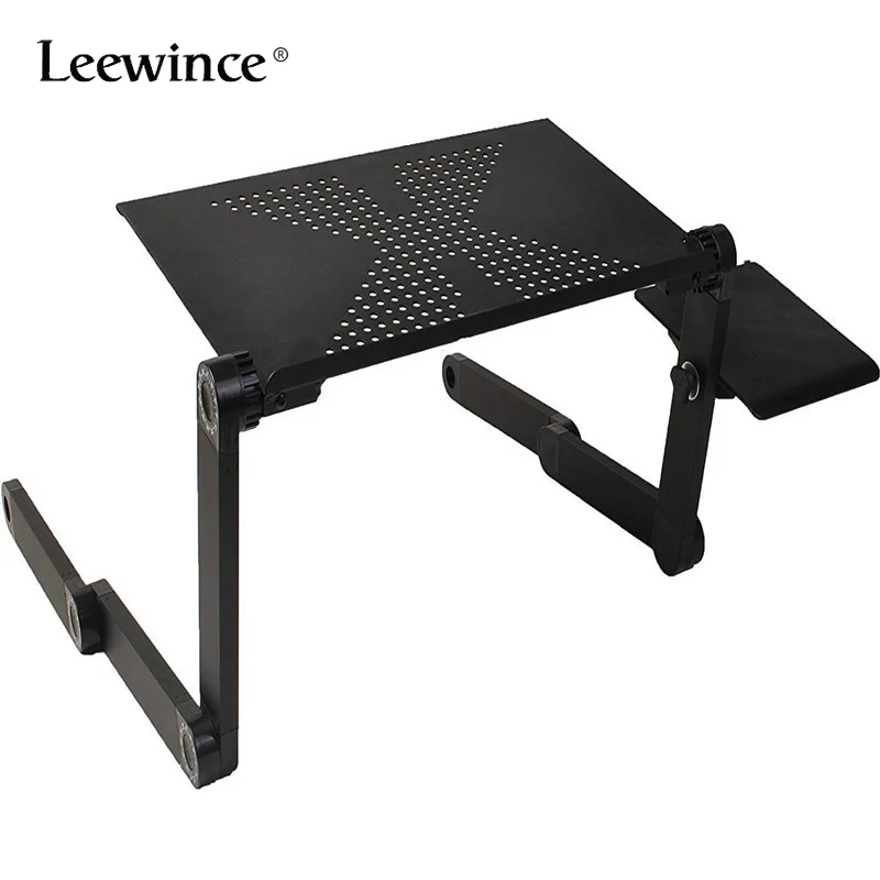 Günstige Leewince Computer Schreibtische Tragbare Verstellbare Faltbare Laptop Notebook Lap PC Folding Schreibtisch Tisch Entlüftet Stehen Bett Tablett