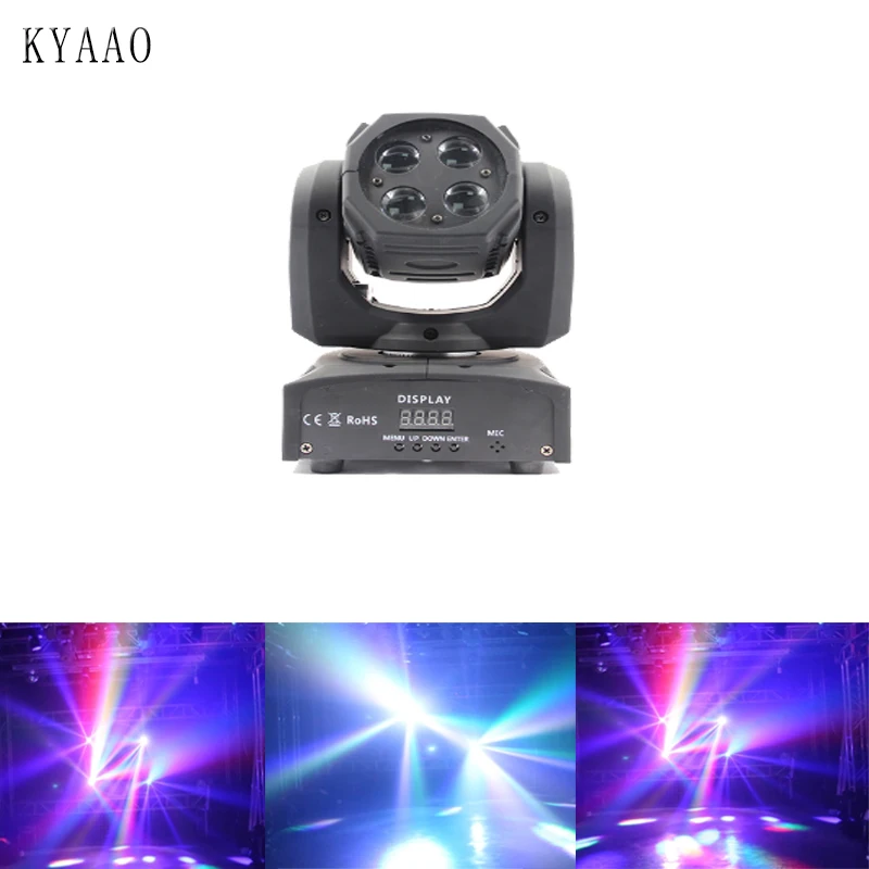 

2018 newest 4*10W led RGBW gobo moving head beam light disco dj spot DMX512 stage projector