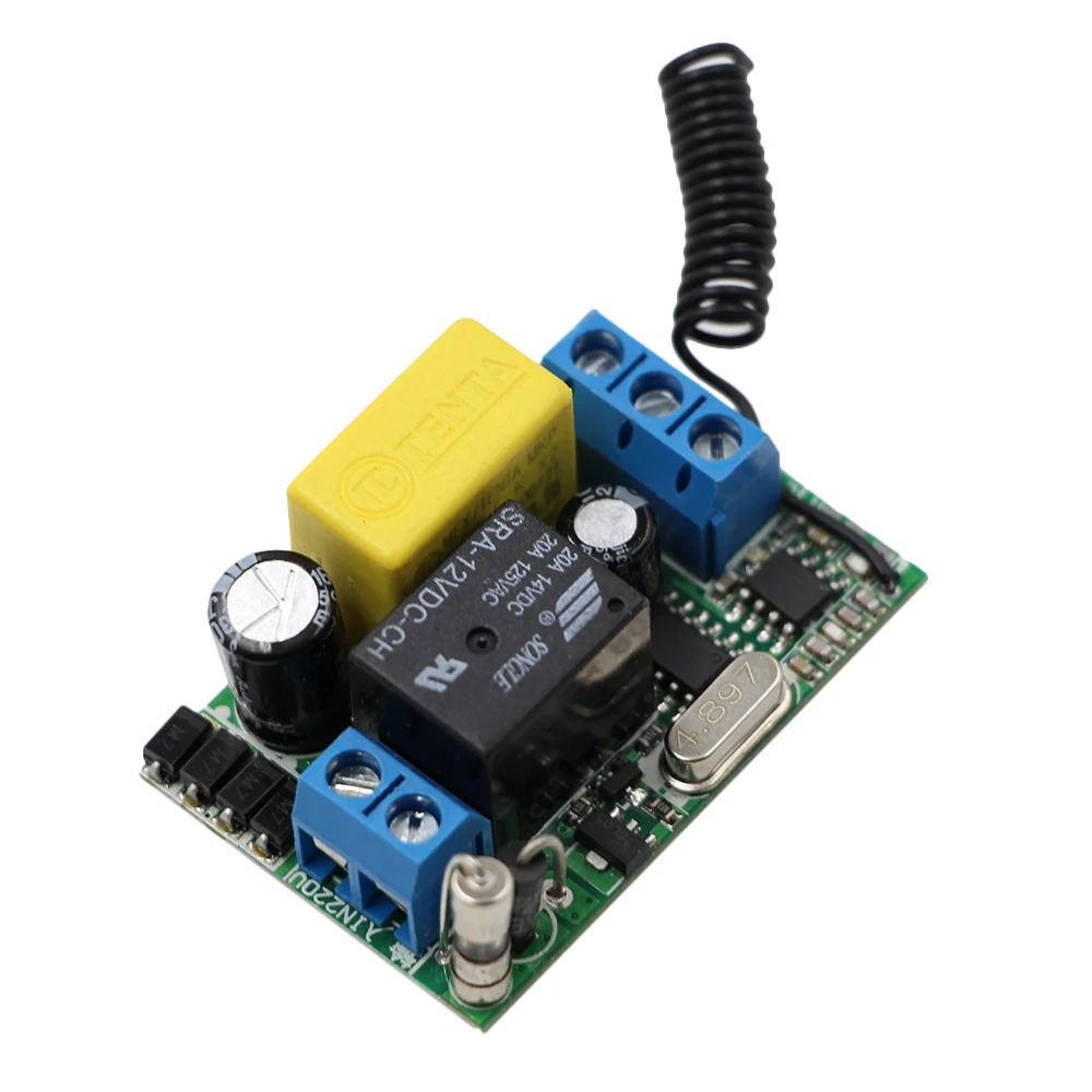 AC 220V Wireless Remote Control Switch Remote Switch System 1CH Relay Module Receiver & 12CH Transmittter Smart Home 315/433Mhz
