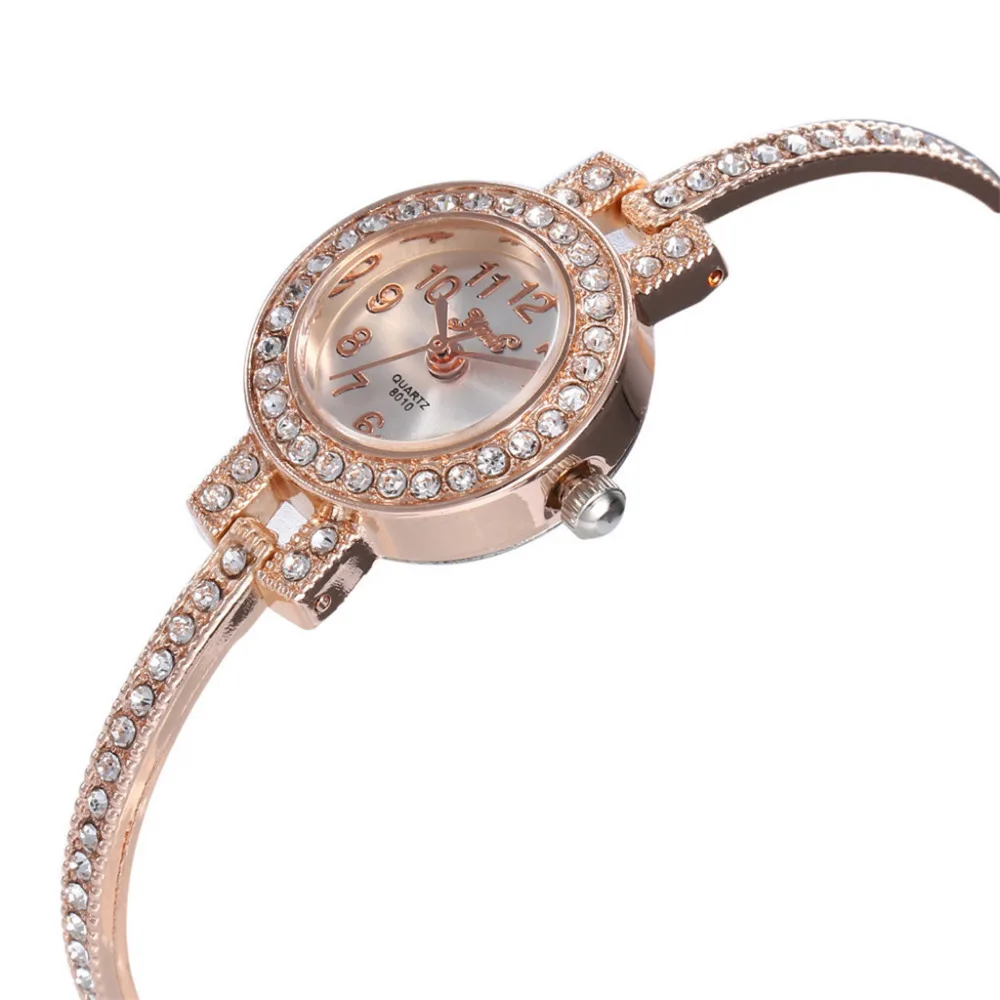 Лидер продаж, женские часы из розового золота, роскошные, все стразы, часы, модный браслет, Женские кварцевые наручные часы, часы Montre# B