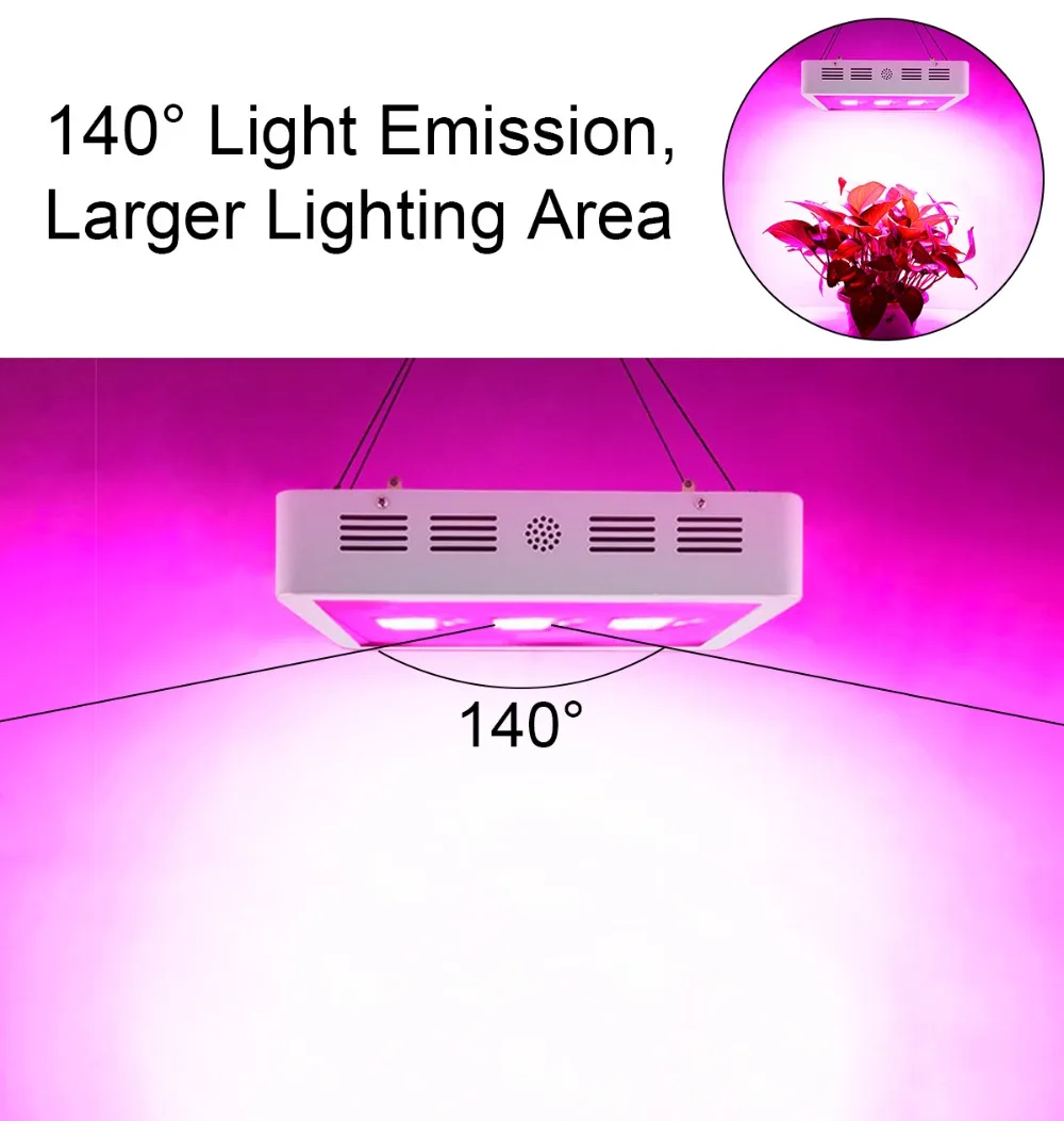 Белый король светодиодный X3 900 W полный спектр светодиодные лампы для выращивания