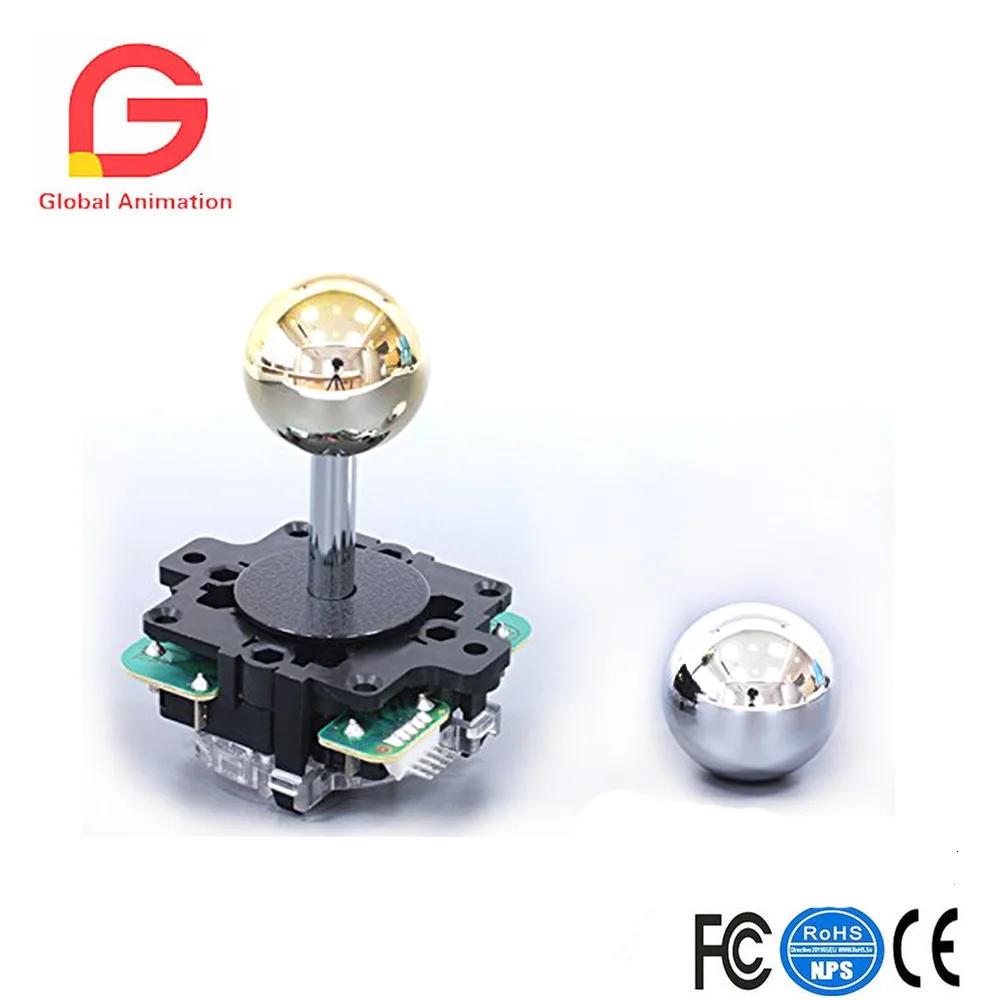 

Board Type Silent Joystick Lever of Low Repulsion Gold JLF-TPRG-8AYT-SK-AUw/Flat Iron Plate Shaft Cover 8 directions guide plate