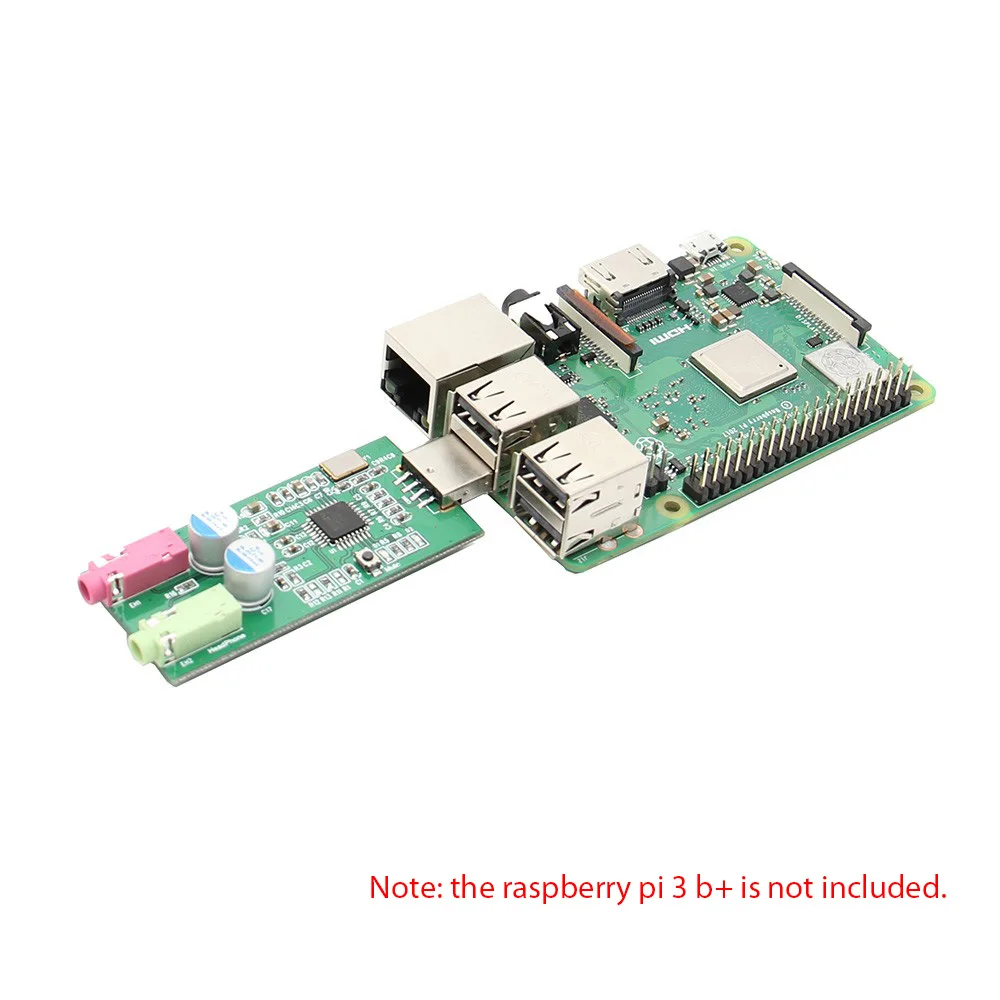 Raspberry Pi PCM2912A USB аудио карта UAC DAC плата расширения модуль с микрофоном вход для 3 B