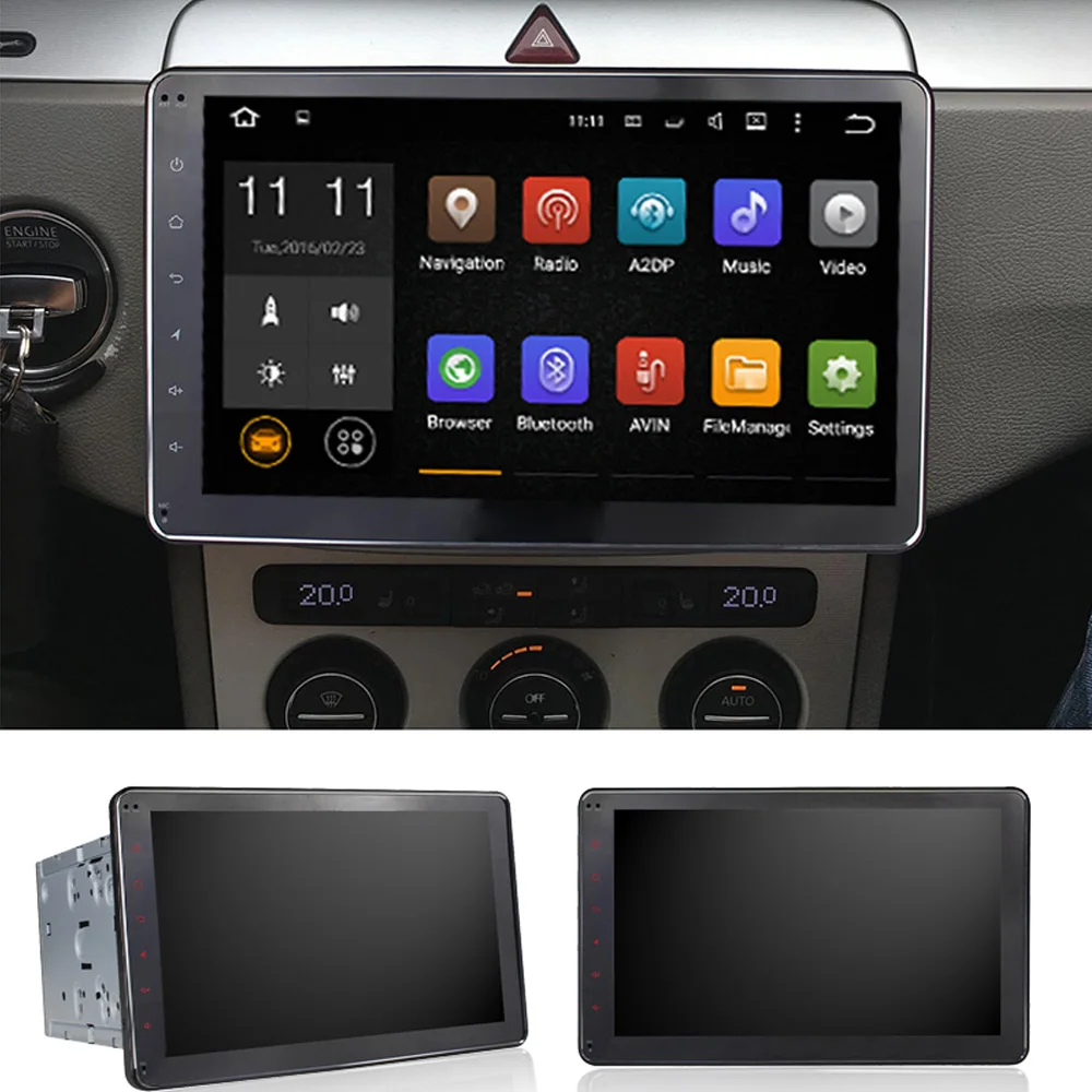 Универсальный автомобильный GPS навигатор 10 1 дюйма 2 Din четырехъядерный HD Full