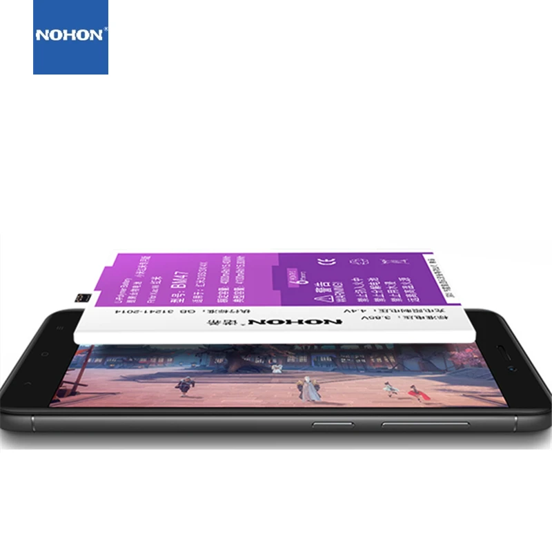 Оригинальный аккумулятор NOHON для телефона Xiaomi Redmi 3 3S 3X внутренний 4X 4100 мАч BM47 с