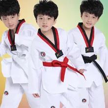Высокое качество Tae Kwon Do униформы костюмы TKD одежда для тхэквондо наборы унисекс детей вышивка тхэквондо карате одежда