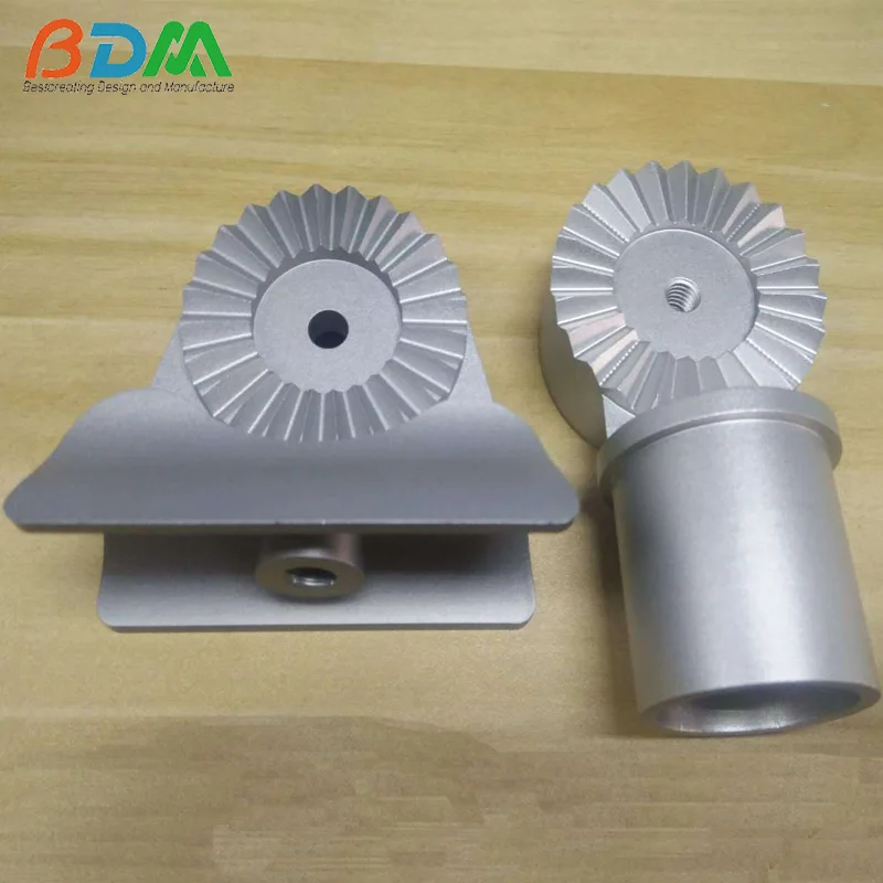 Sand blasting aluminum part after CNC machining service