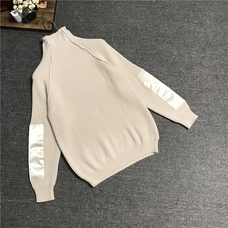 Nouveaux Chandail Roulé Semi Bar Hiver Pull 2018 Chaude Bleu Solide Vente kaki Col Couture Lâche BHqRwqZE