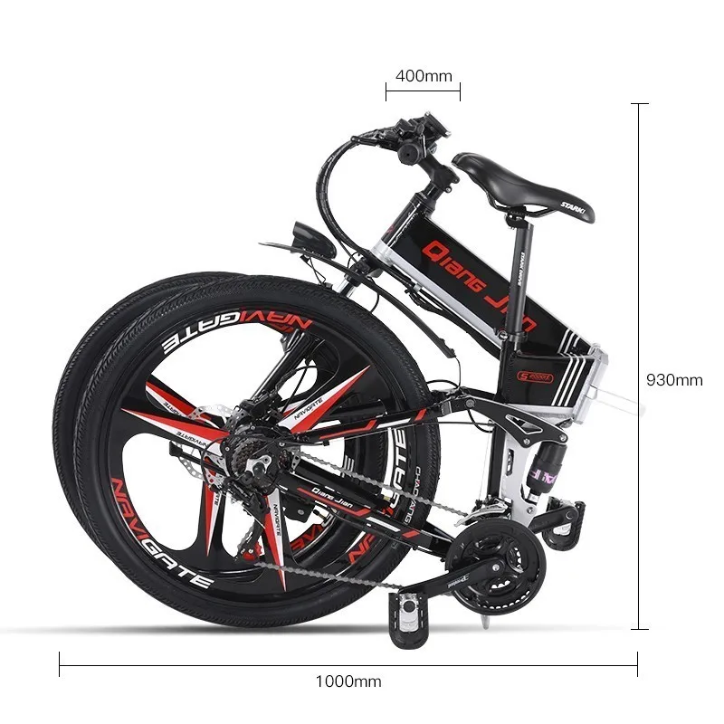 Best 26 Inch 10.8ah 48 V Electric Bicycle Lithium Battery Electric Mountain Bike Engine Powerful 350 W Folding Bicycle 4