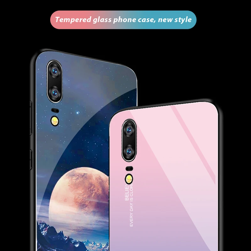 Чехол из закаленного стекла для huawei P20 Lite P20 Pro Nova 3 3i mate 20 P30 Pro P30 Love Heart полная защита для Honor 8X чехол