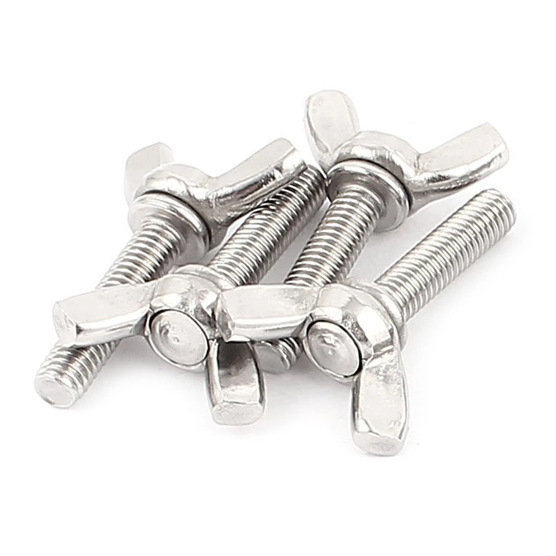 M6x25mm 1,0 мм Шаг 304 Винты бабочки из нержавеющей стали 5 шт