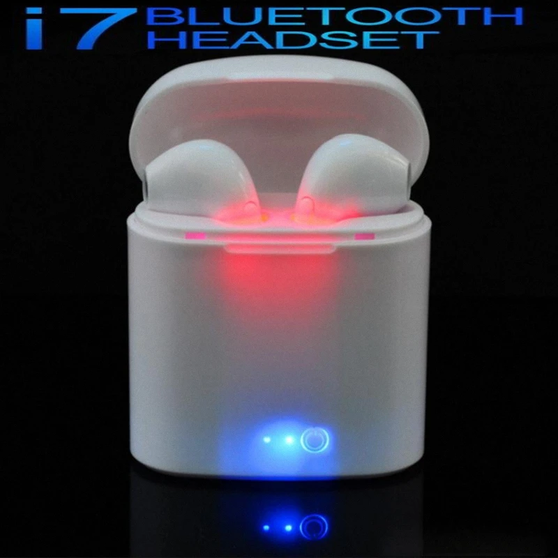 

Hot Sell i7s TWS Mini Wireless Bluetooth Earphone Stereo Earbud Headset With Charging Box Mic For All Of The Smart phones