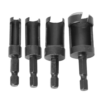 

NEW 4Pcs 6-16mm Carbon Steel Step Drill Bit Wood Hex Shank Plug Cutter Cutting Tool Apr 09