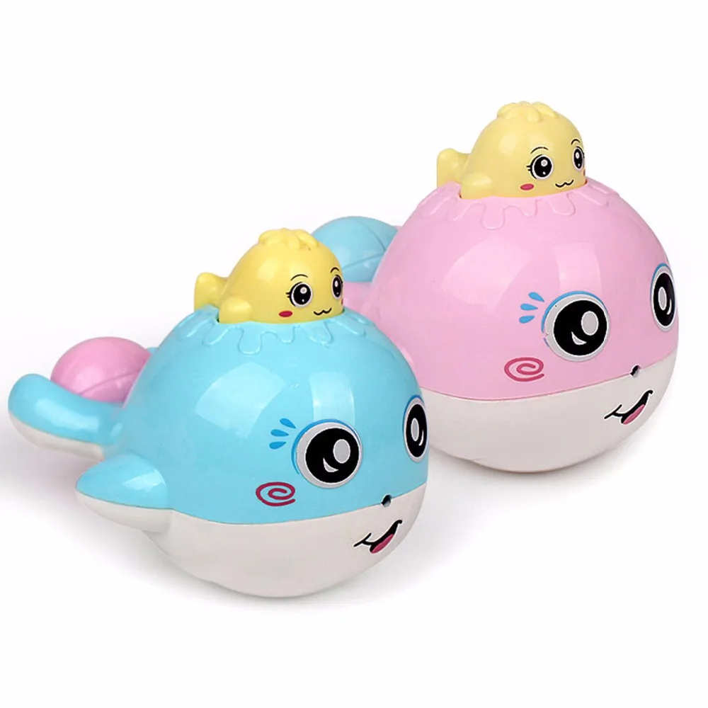 

1Pcs Cartoon Baby Floating Whale Spraying Water Toys Bebe Bath Shower Toys For Children Bathroom Hammer Rattles Funny Games Toys