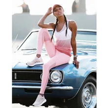 Горячая Распродажа розовый полый женский комплект для йоги жилет+ брюки+ бюстгальтер для спортзала эластичный спортивный костюм для бега одежда для фитнеса тренировок спортивная одежда