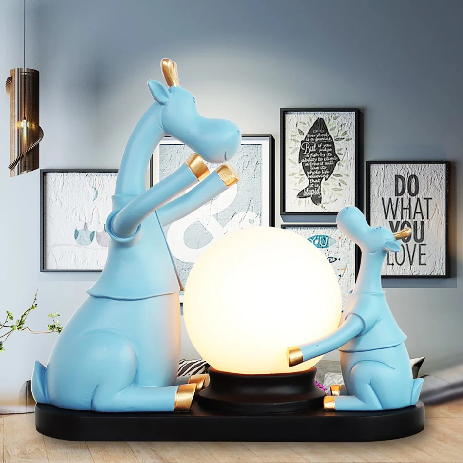 

LED table lamp bedroom bedside table lamp creative romantic Nordic LED lamps simple modern warm 5Wled bulb