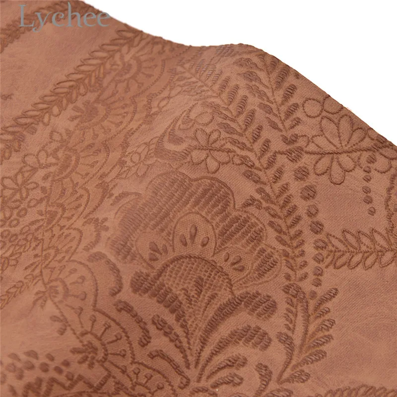Lychee Life 29x21 см A4 тисненая Цветочная кожаная ткань высокого качества Синтетическая Кожа DIY материал для сумок одежды