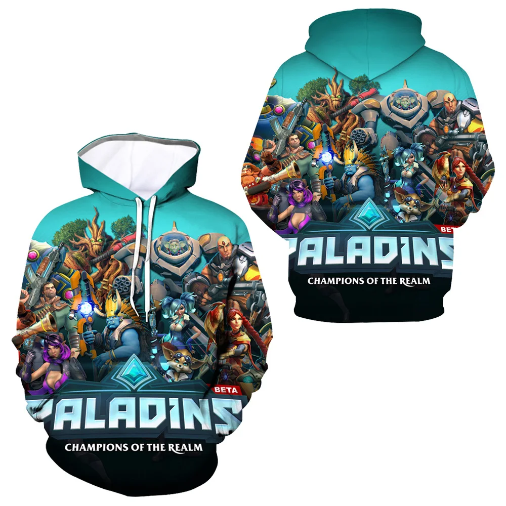 Горячая игра модный дизайн 3D печатных мужчин с капюшоном балахон Paladins Чемпионы