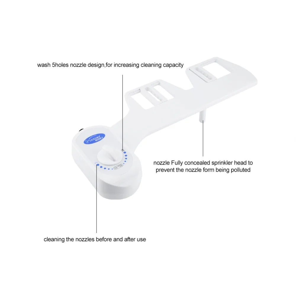 1 компл. Заднего входа воды гигиеническое сиденье биде насадка Регулируемая поток воды самоочищающаяся насадка-распылитель биде пресной воды