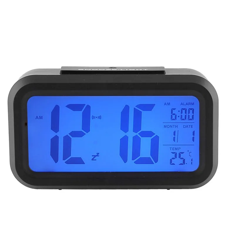 

Digital Alarm Clock Student Clock Large LCD Display Snooze Electronic Kids Clock Light Sensor Nightlight Office Table Clock Deco