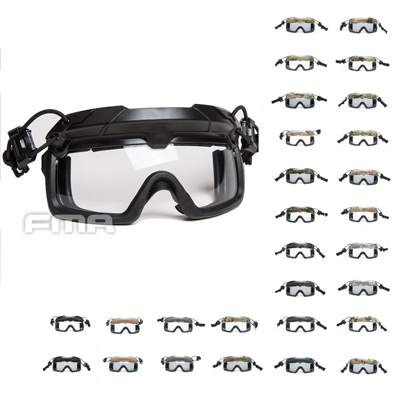 

Fma Helmet Special-purpose Part Style Defence Fog Goggles 3mm Thickness Lens Cs Field Operations Goggles Tb1333 -w