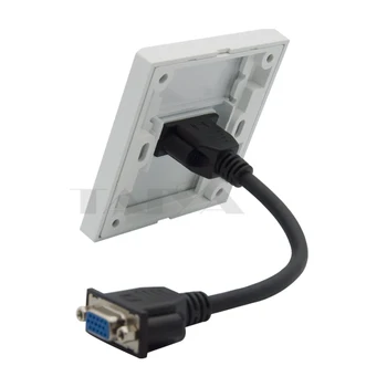 

VGA wall plate with back side female to female short VGA cable