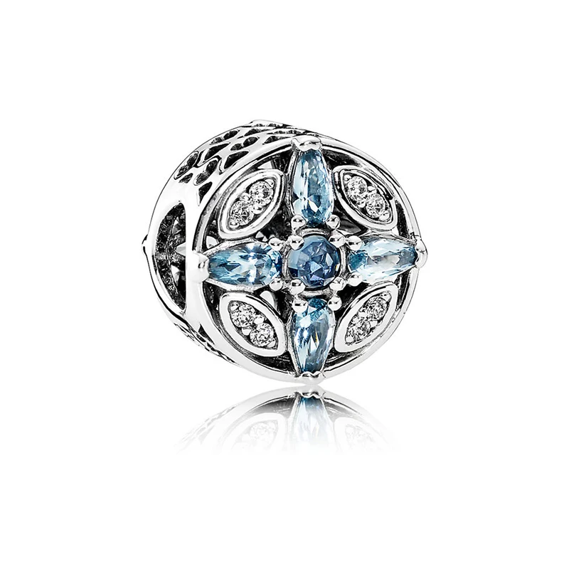925 Sterling Silver Spiritual Dreamcatcher Dangle Charm Fit Pandora Original Bracelet Bright Blue Star Charm Fashion Jewelry