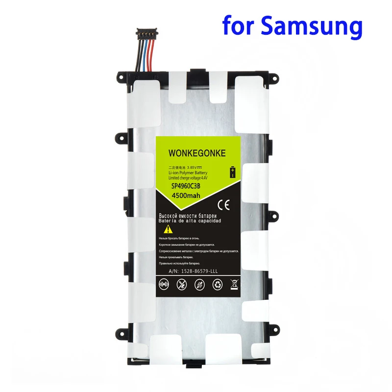 Аккумулятор WONKEGONKE 4500 мАч для samsung Galaxy Tab 2 7 0 P3100 P6200 P3110 Plus SP4960C3B (14.8Wh) батареи |