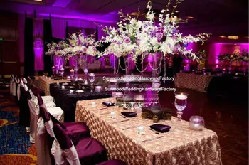 

clear acrylic crystal Bling crystal cylinder columns wedding table decorations