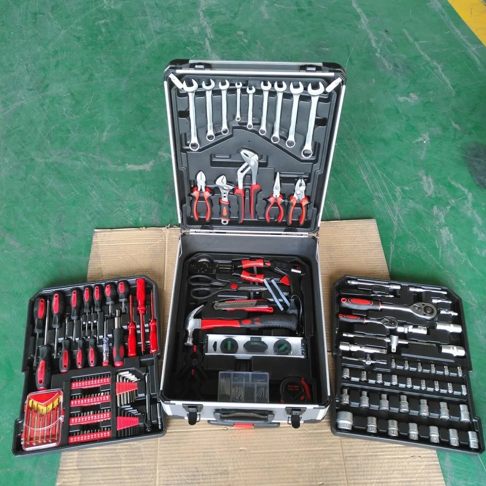 

Newest Portable Tool Trolley Set Universal 944 PCS Mobile Workshop Toolbox With Aluminum Alloy Carry Box Precision Tools Box