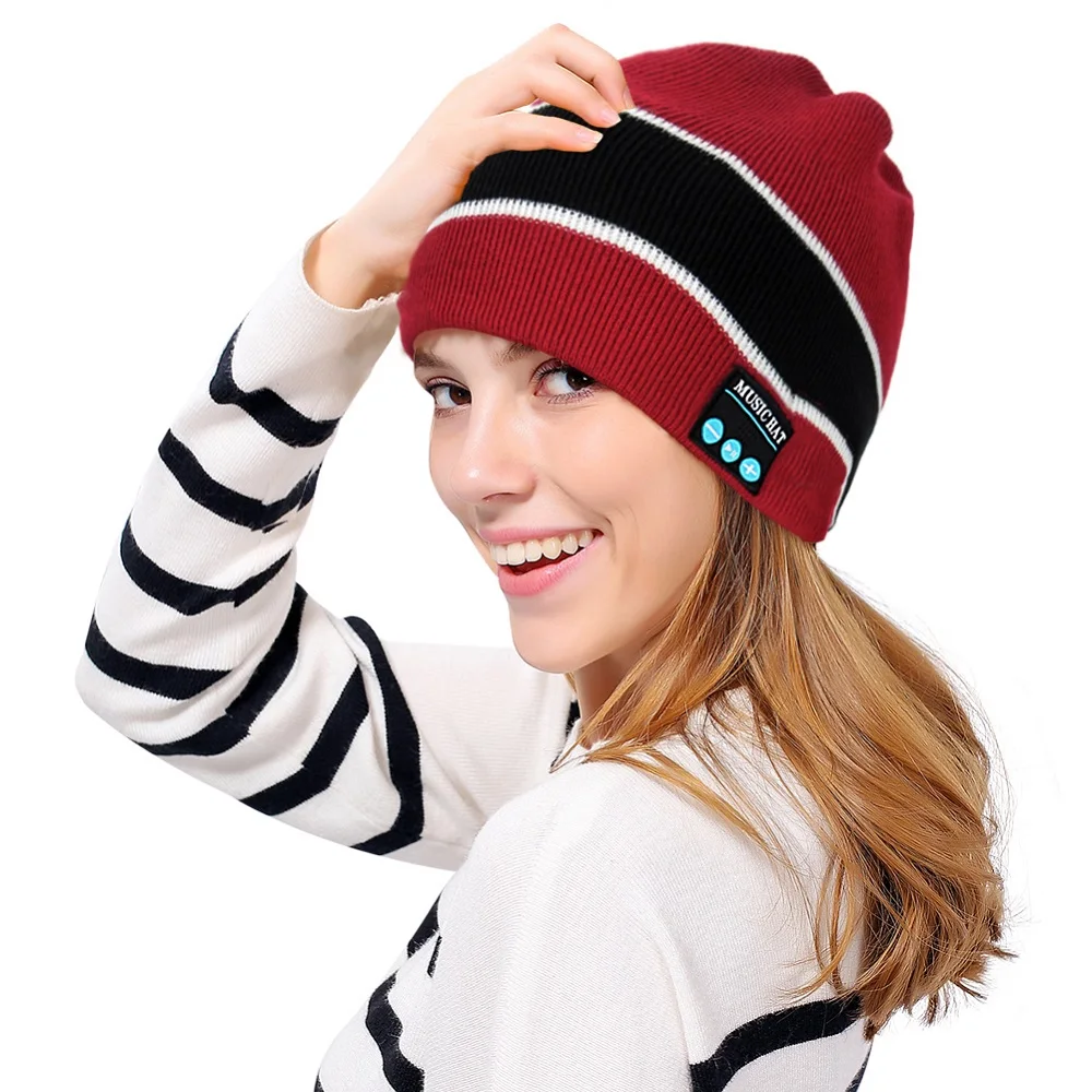 Buy BT Headphone Hat Men Women Beanie Hat Wireless