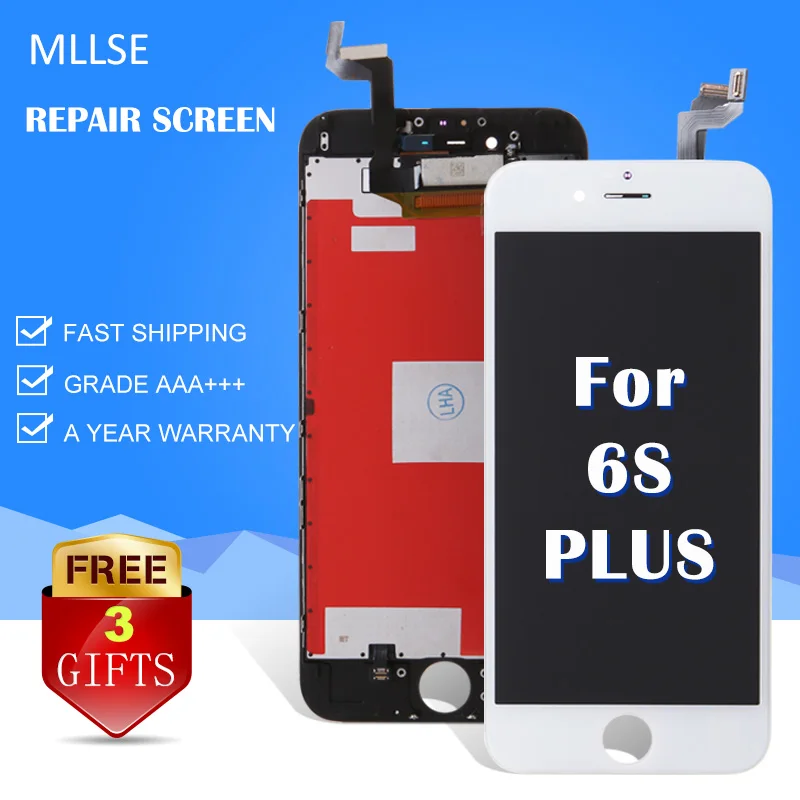 

10/pcs LCD Digitizer For iPhone 6s plus 6SP LCD Display with 3D Touch Screen Assembly No Dead Pixel Black White Free DHL