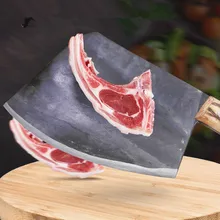 CZQ Carbon Steel Forged Professional Chef Chopping Bone Knife Cutting Big Bone Firewood Knives Kitchen Cutting Axe Butcher Knife