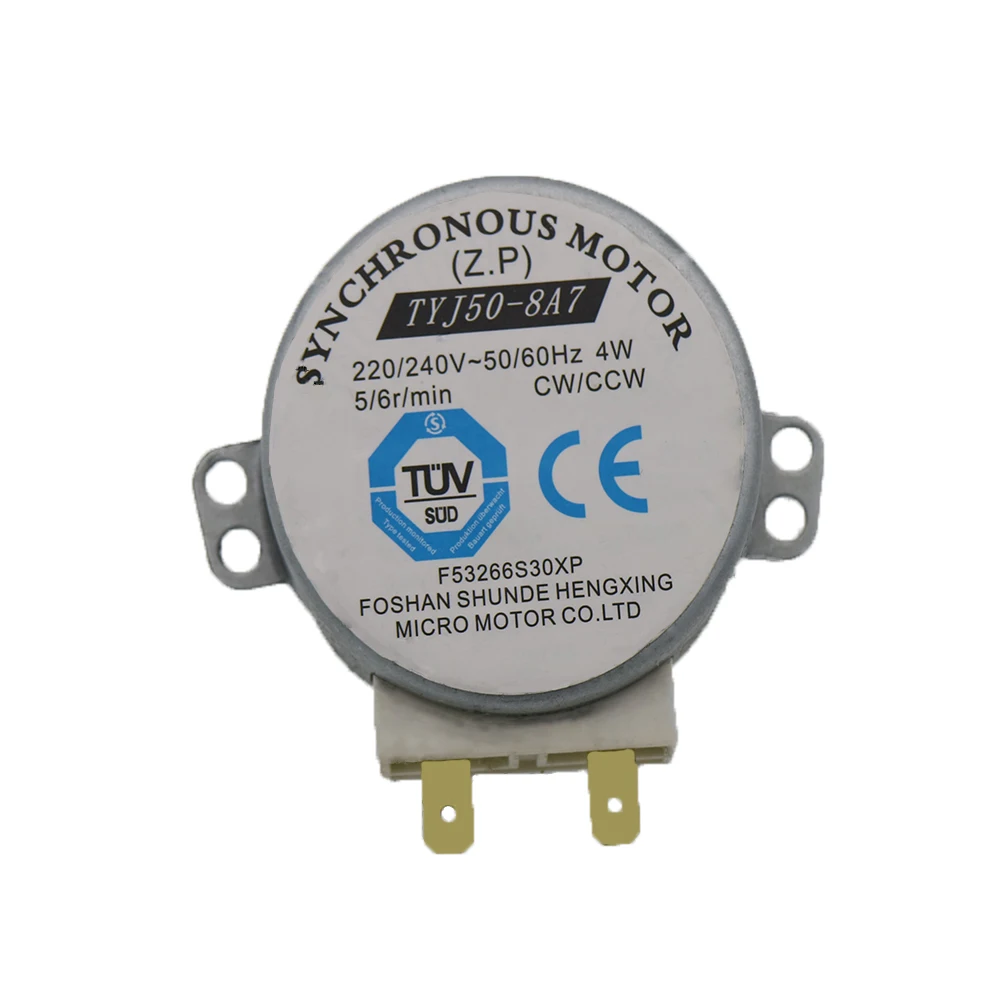 AC 220-240 V 4 W 6rpm 48 мм Диаметр микросинхронный двигатель для теплым воздухом 50/60Hz CW/CCW TYJ50-8A7 микроволновую печь мотор лотка