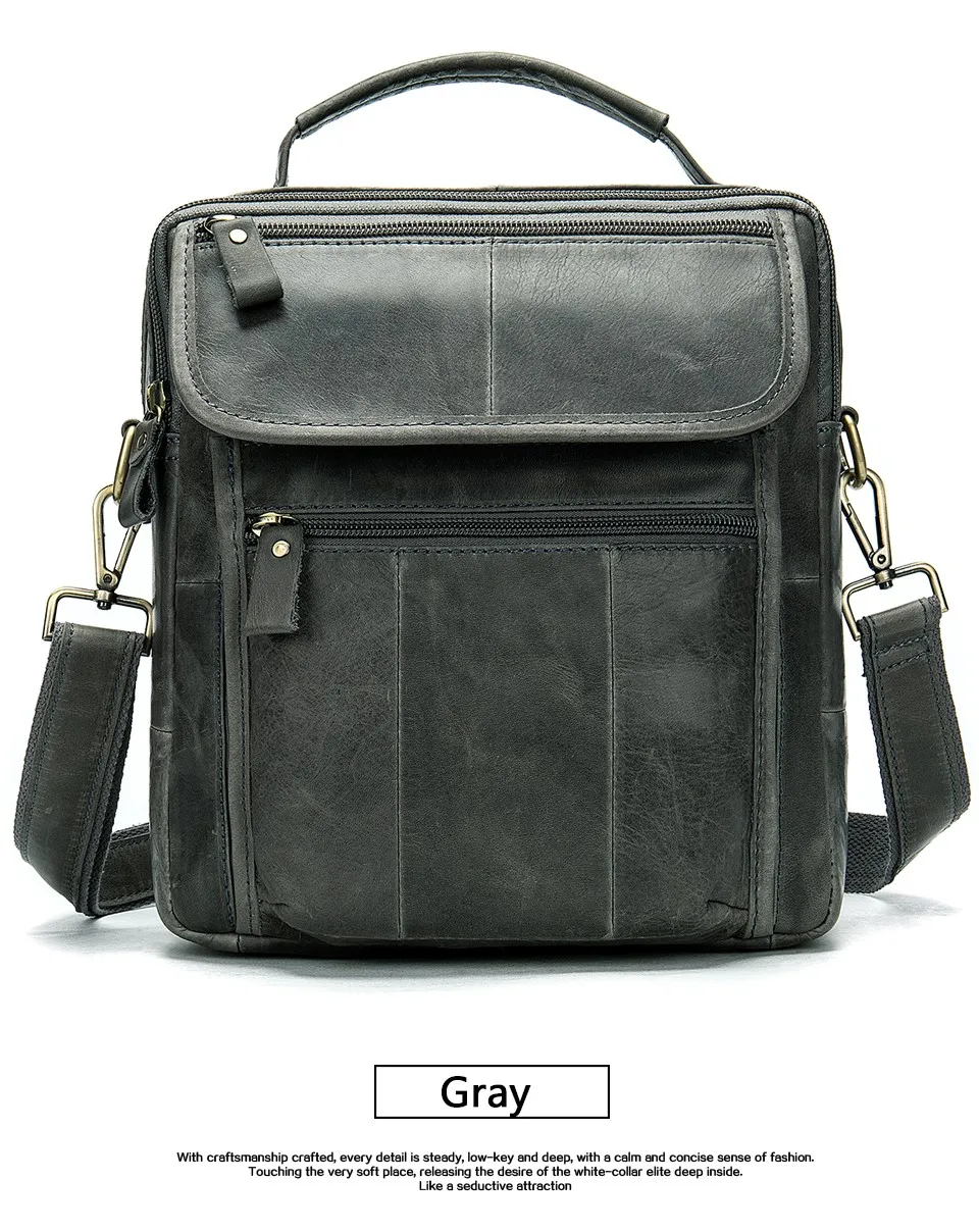 Men Shoulder Bag Men's Genuine Leather Casual Bags for Men Business Crossbody Handbag Flap Leather Bags bolsas male 31