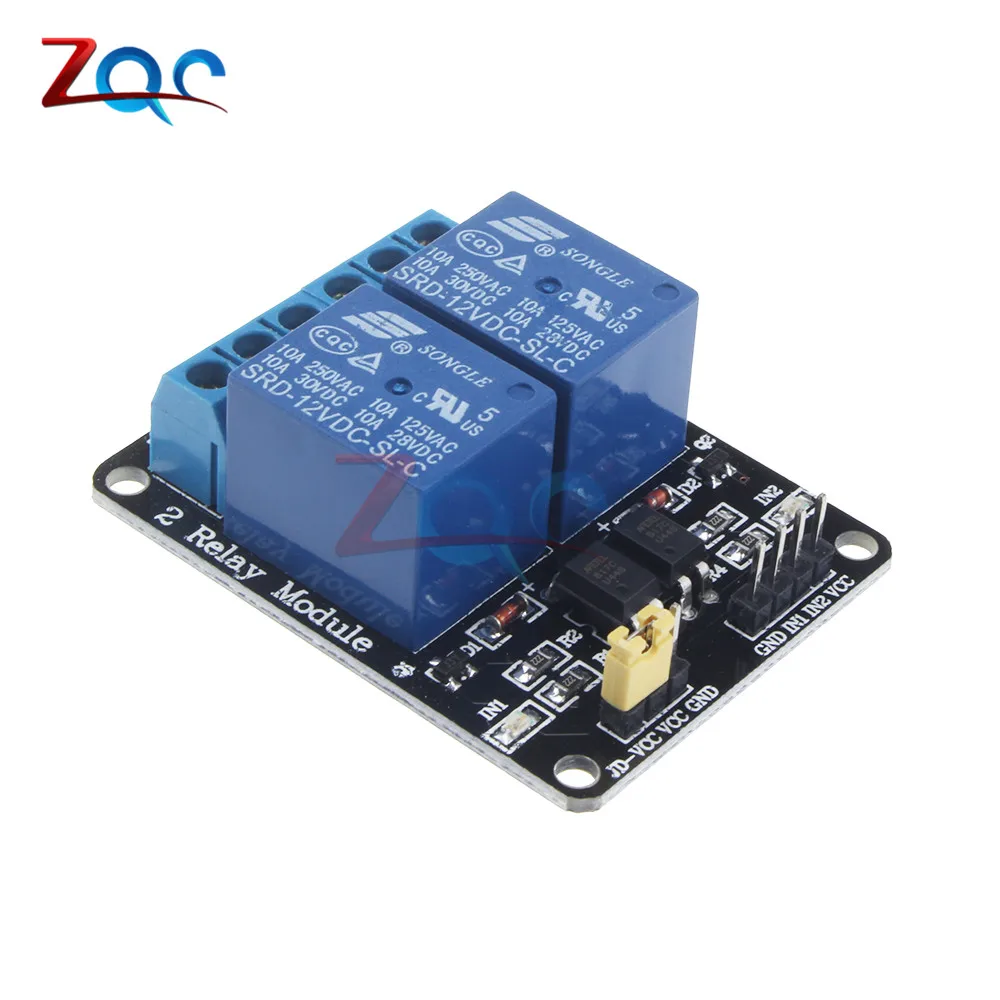 12V 2-Channel 2 Channel Relay Module Shiled Relay Expansion Board Low Level Triggered For Arduino ARM PIC AVR DSP