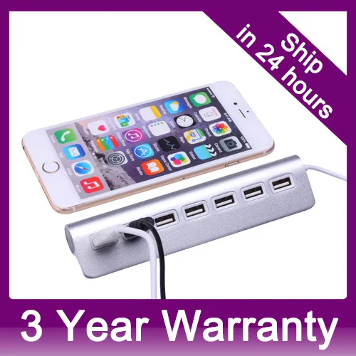 Aluminum Alloy High Speed 7 Ports USB 2.0 HUB Adapter Transfer Speeds Up to 480Mbps Mini Hub For Apple Mac PC Laptop | Компьютеры и