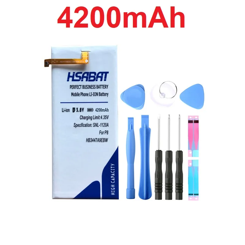 

HSABAT 100% New 4200mAh HB3447A9EBW Battery for Huawei Ascend P8