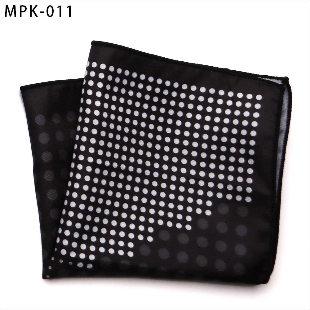 MPK-11 Новинка, модный мужской платок, карманный, квадратный, популярный, 25X25 см, большой, мужской, с узором пейсли, в горошек, нагрудные Платки для свадьбы, мужской костюм - Цвет: MPK-11