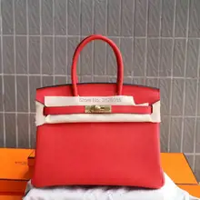 2017 women luxury brand runway red cowhide skin handbags